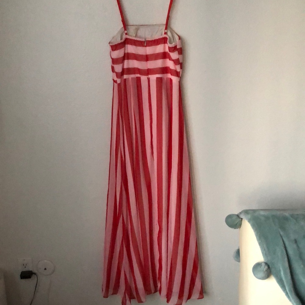 RED STRIPED MAXI DRESS SIZE S